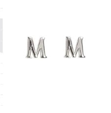 STERLING SILVER INITIAL EARRING