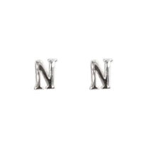 STERLING SILVER INITIAL EARRING
